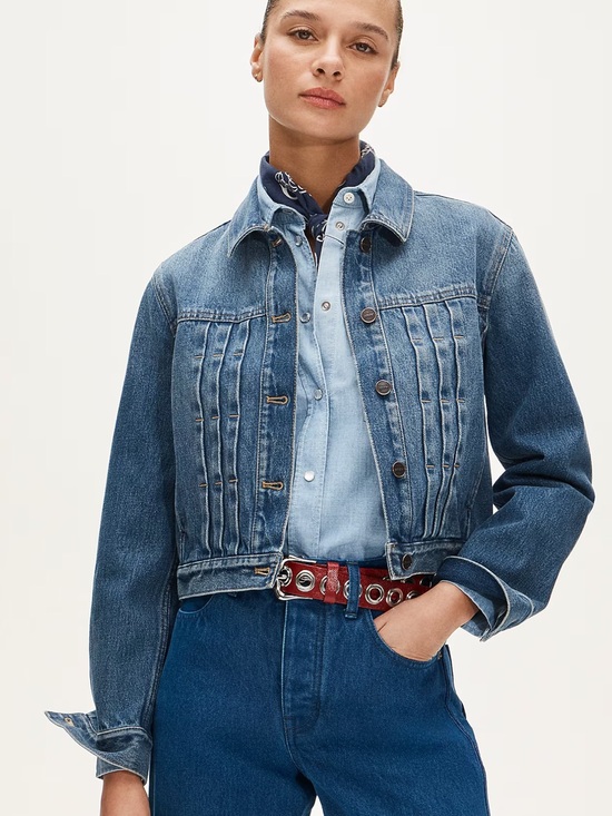 J. Crew Jackets & Blazers - JCrew Cropped Denim Jacket with Pintucks NWT